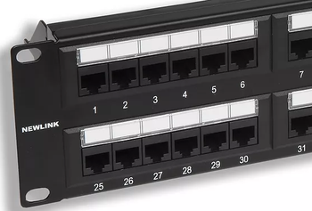 [NEW-NET-ACC-2200024-BK-320] Newlink Patch Panel Cat 6A - Available in 24 & 48 ports (24 Ports)