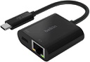 Belkin INC001BTBK - Charge and Adapter USB-C a Ethernet for MAC and Ipad / 60w / Black