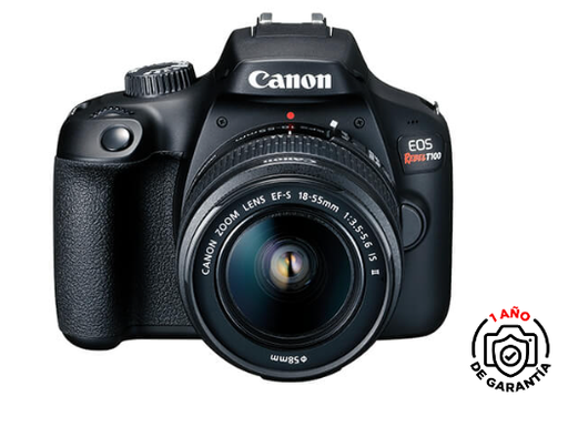[CAN-MSC-CAM-T100EFS-BK-224] Canon EOS Rebel T100 EF-S - Cámara Fotográfica / Pantalla de 2.7” / ISO 100-6,400 /  Full HD 30p / Negro