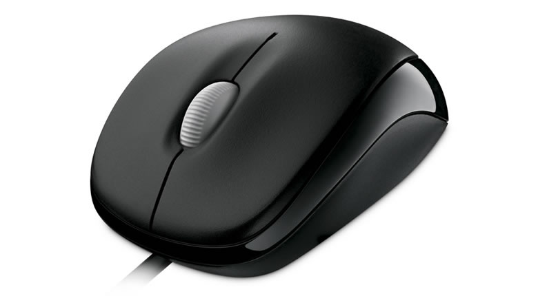 Microsoft 500 Compact  Mouse - USB / Black
