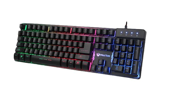 Meetion K9300 Rainbow Backlit Gaming Keyboard - USB / LED / Black