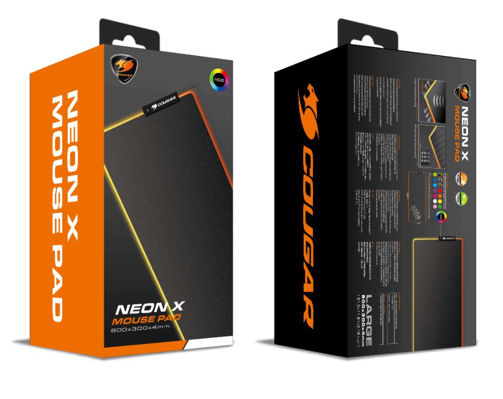 Cougar Neon X RGB Gaming Mouse Pad / Gray