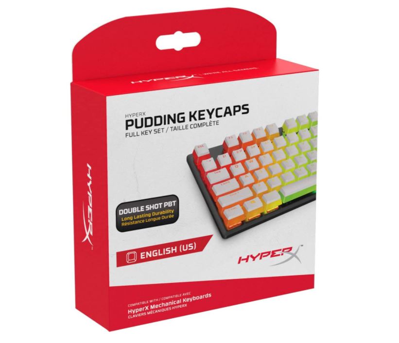 HyperX Double Shot PBT KeyCaps - Full Key Set Pudding / English