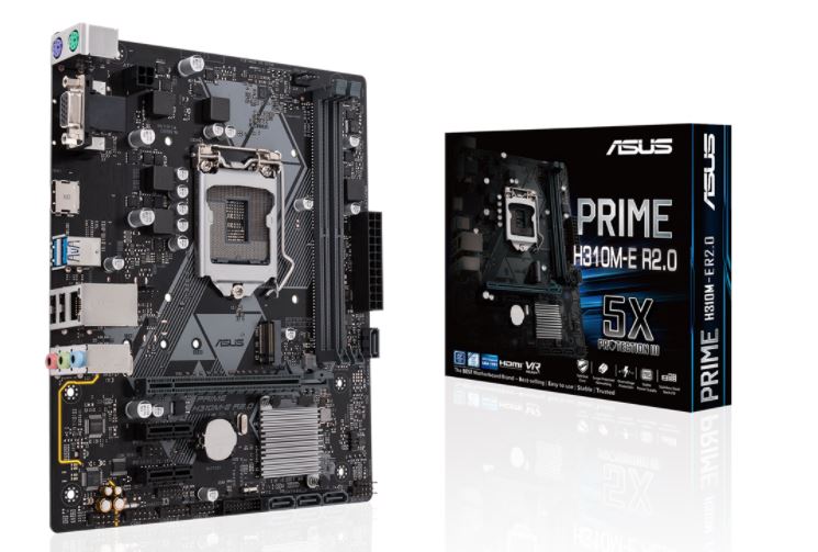 ASUS Prime H310M-E R2.0 Motherboard - LGA1151 / 8a Gen / DDR4 / HDMI, VGA / M.2 / Intel HD Graphics