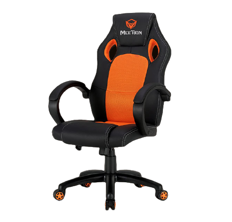 Meetion Cheap Mesh Gaming Chair - Black / Orange