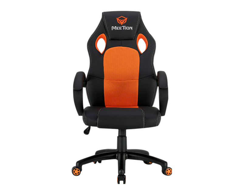 Meetion Cheap Mesh Gaming Chair - Black / Orange
