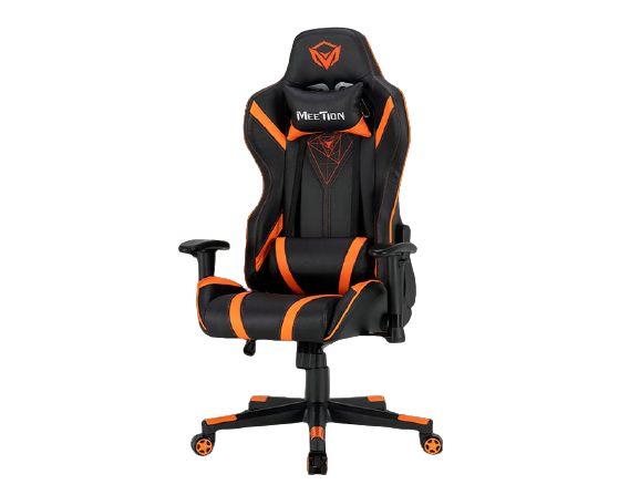 Meetion Adjustable Backrest 180° Gaming Chair - Black / Orange