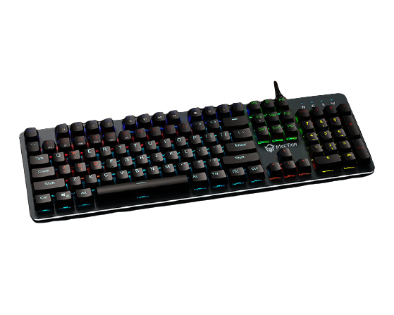 Meetion MK007 Rainbow Backlit  Mechanial Gaming Keyboard - USB / LED / Black