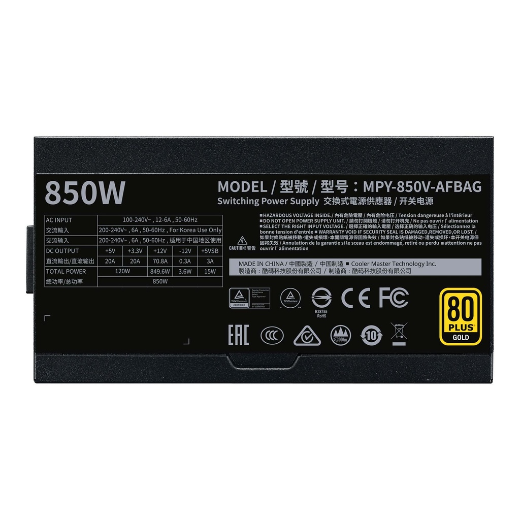 Cooler Master MPY-850V-AFBA / 850 Gold / Black