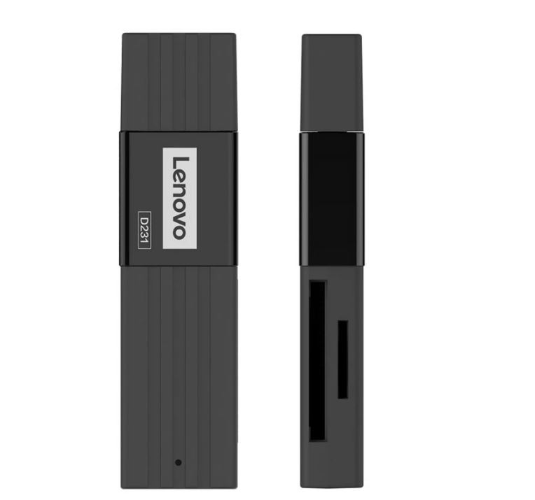 Lenovo D221 Card Reader - TF / SD / USB 3.0 / Black