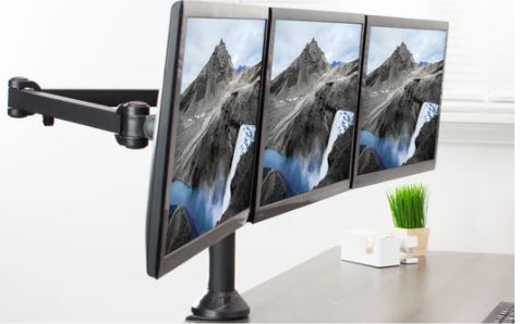 VIVO STAND-V103 Triple Monitor Desk Mount - 23'' to 32&quot; / Black