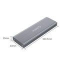 ORICO PRM2F-C3 - NGFF M.2 Enclousure USB-C / 5Gbps / Aluminium Alloy / Black