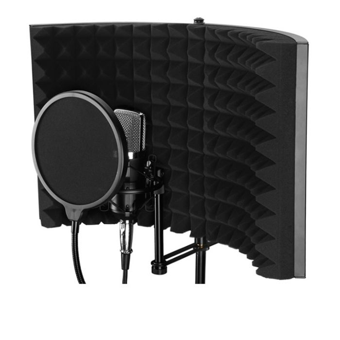 Maono AU-MIS50 - Microphone Isolation Shield for Panel Sound Absorbing Vocal Recording / Black