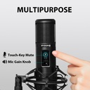 Maono AU-PM421 Professional Podcasting and Streaming Microphone Set / USB / Black