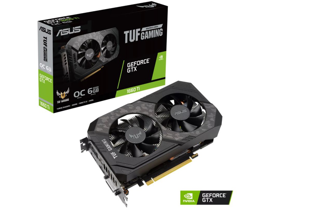 ASUS GPU TUF Gaming GeForce® GTX1660Ti EVO - 6GB GDDR6 / PCIe / HDMI / DP / DVI / 192-bits 