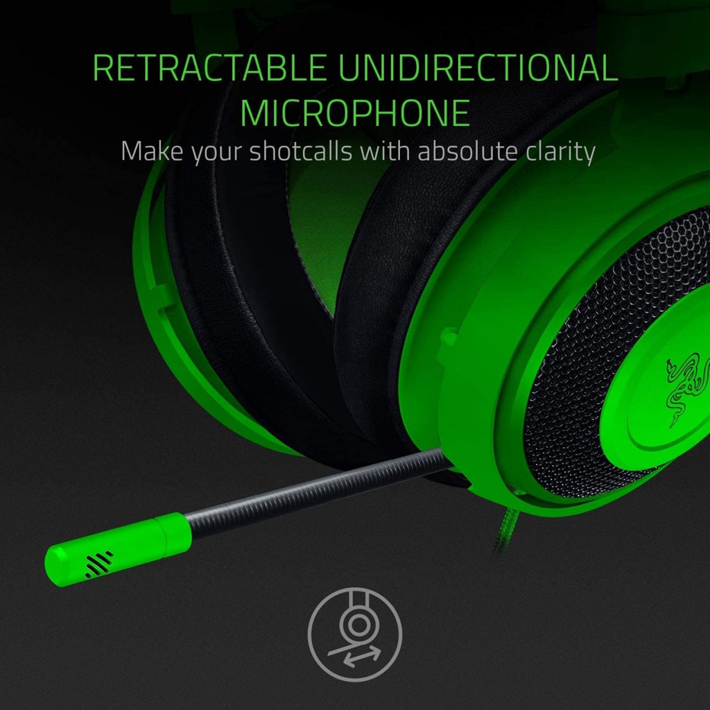 Razer Kraken Wired Gaming Headset / USB / Green