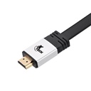 XTech XTC-620 -  HDMI Male to HDMI Male High-Speed Flat Cable with Aluminum Plugs / 3m / NEGRO