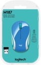 Logitech 910-005360 Mini Wireless Mouse M187 / 2.4GHz / Palace Blue