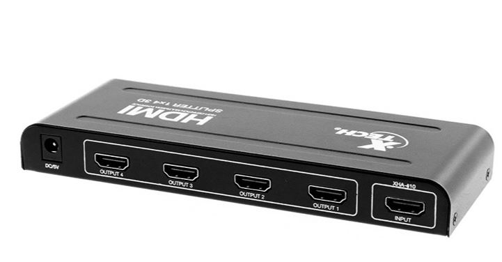 Xtech Switch with HDMI Connection with 4 Ports XHA-410 / Black