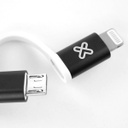 KLIP KAC-210BK - 2 in 1 Micro-Usb Cable with Lightning Connector - Black