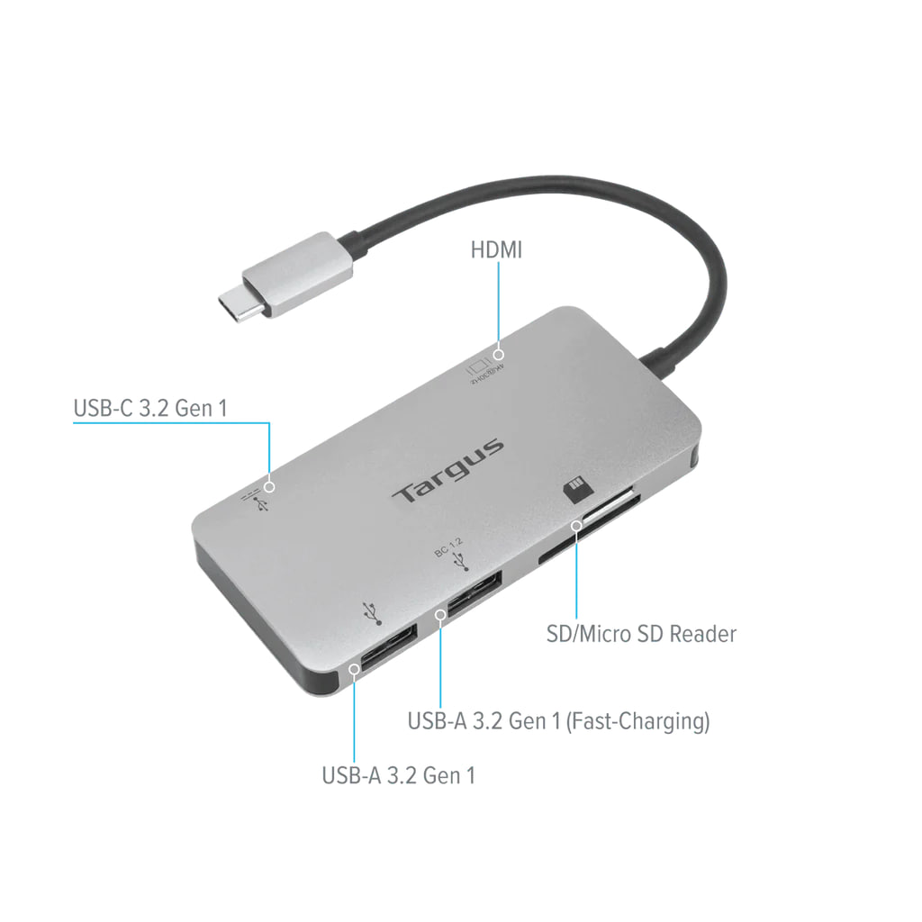 Targus ACA953USZ - USB-C 100w PD Pass Thru Multi-ports / 1xHDMI / 2x USB / Black  