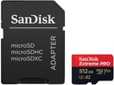 Sandisk Extreme Pro - MicroSDXC Memory 512GB / UHS-I U3 / Class10 / With Adapter