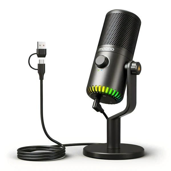 Maono DM30 RGB Programmable USB Condenser Microphone with Noise Cancelling