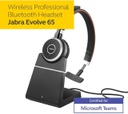 Jabra Evolve2 65 MS Mono - Headset / On-Ear / Noise Cancelling / 14 Hour Battery Life / For Laptop - PC - Smartphone - Tablet / Black