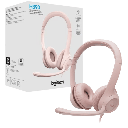 Logitech H390 Headset with Microphone - USB / In-Line Controls / Pink
