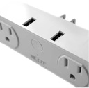 Nexxt NHP-D610 - Dual Surge Protector / Wifi / 2 Usb / White