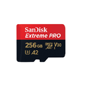Sandisk Extreme Pro - MicroSDXC Memory 256GB / UHS-I U3 / Class10 / With Adapter 