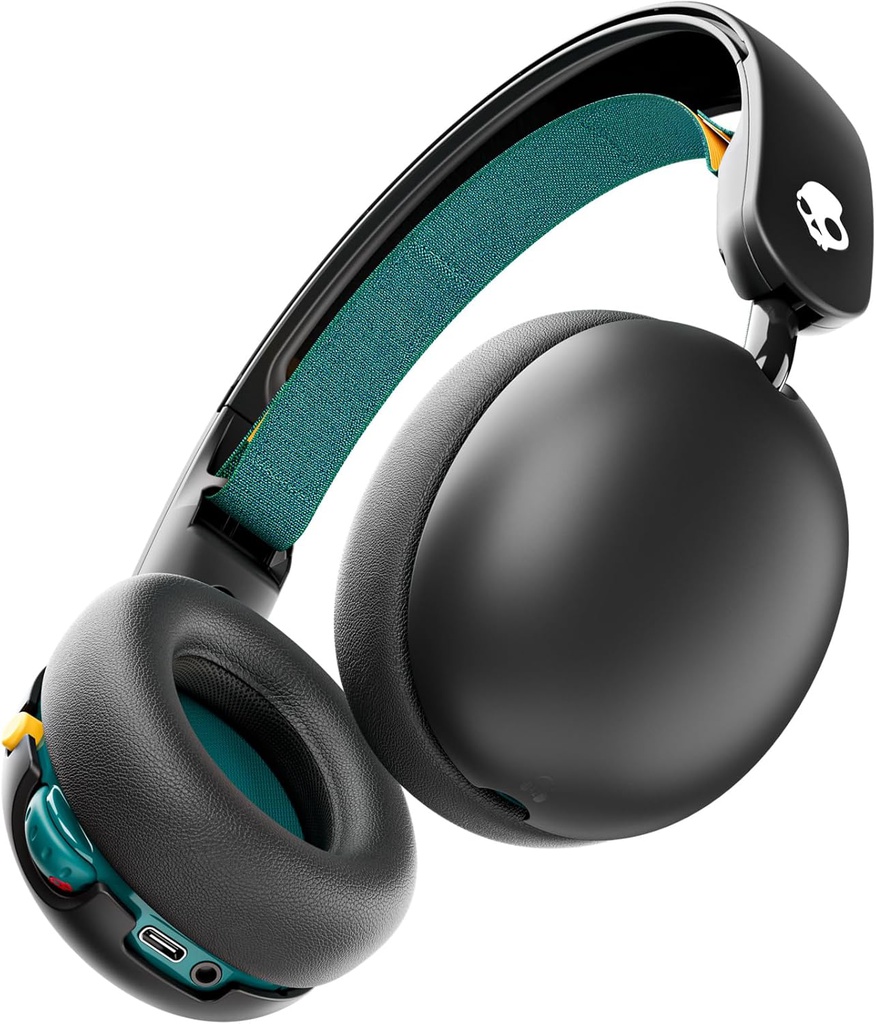 Skullcandy Grom Over-Ear Wired Headphones for Kids, 3.5mm / Black 