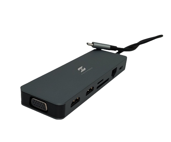 Sagatronix UCH-131 Docking Station - 2*HDMI . VGA. USB-C PD , USB-C , GigaLan , SD/microSD Reader , 3.5mm Audio , 3*USB3.0 , 1*USB2.0
