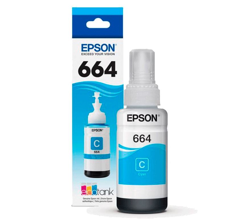 Epson T664 Ink bottle - Cyan