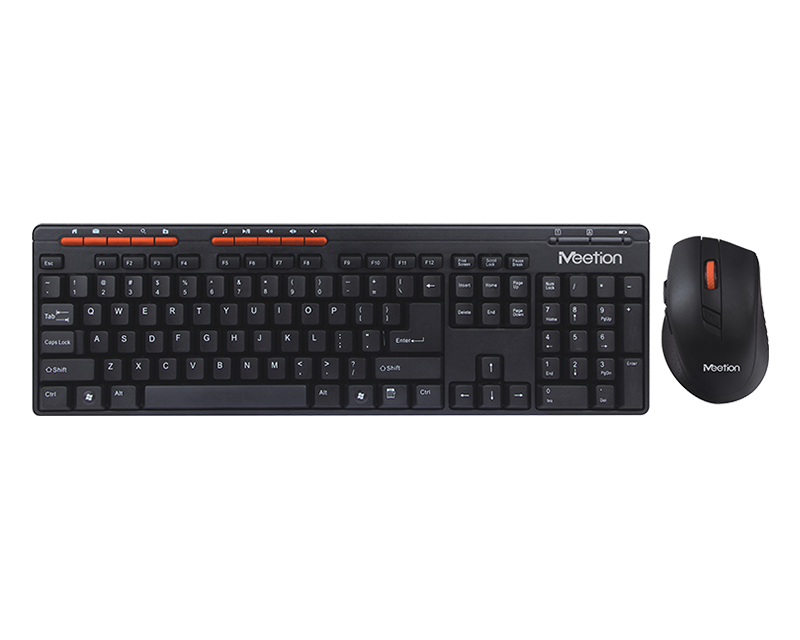 Meetion 4100 Combo Multimedia Inalambrico - Mouse &amp; Teclado / para SmartTV, TVBox / Android / Windows /Black Negro