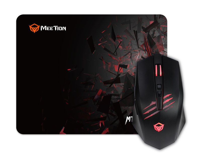 Meetion THOR MTC010 Combo Gaming Mouse Sensor ADNS-5050 and Pad / 2000Dpi / Black