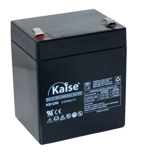 KAISE KB1250 Replacement Battery 12V / 5.0Ah - Black
