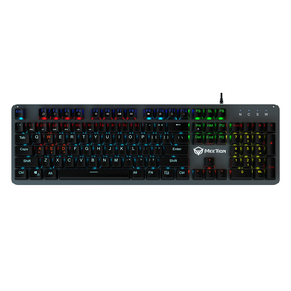 Meetion MK007 Teclado Mecánico Backlit de Gaming - USB / Rainbow LED / Negro