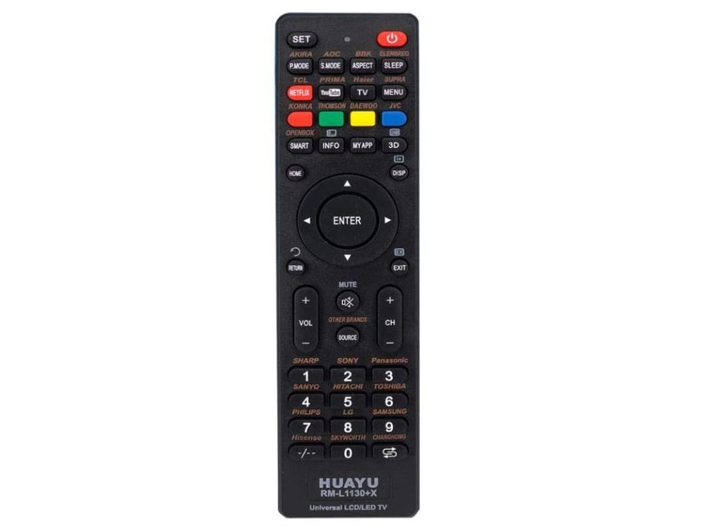 Huayu RM-L1130+X Universal Remote Control Compatible.