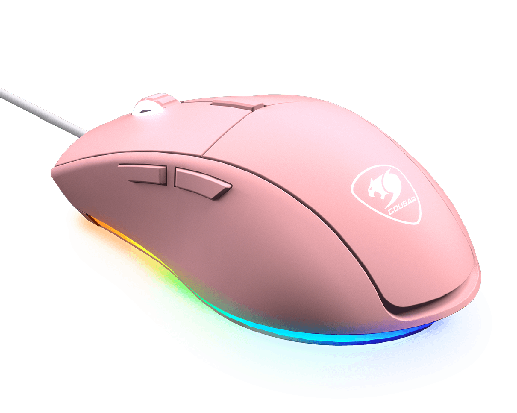 Cougar Minos XT Mouse Gaming para Entusiastas - Tecnología UIX / 4000DPI / USB / RGB / Rosado