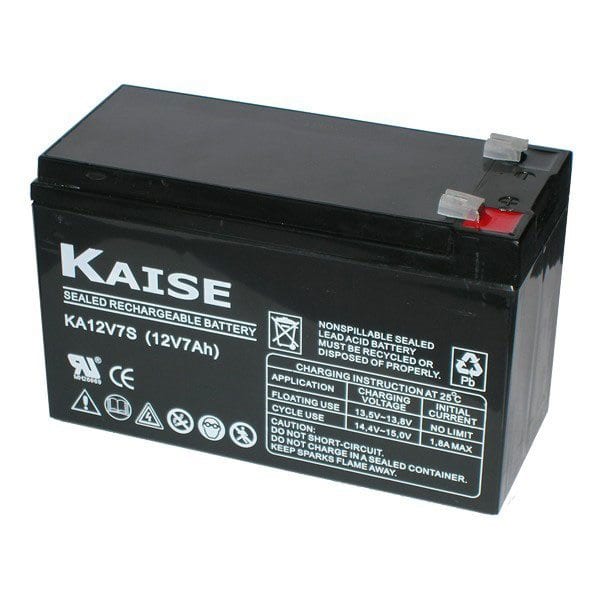 KAISE Bateria de Reemplazo 12V7.0Ah - Black