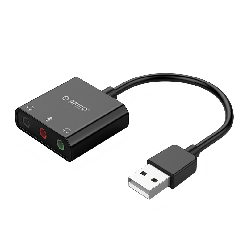 ORICO SKT3 Adaptador de Sonido USB - Mic &amp; Auriculres / Negro