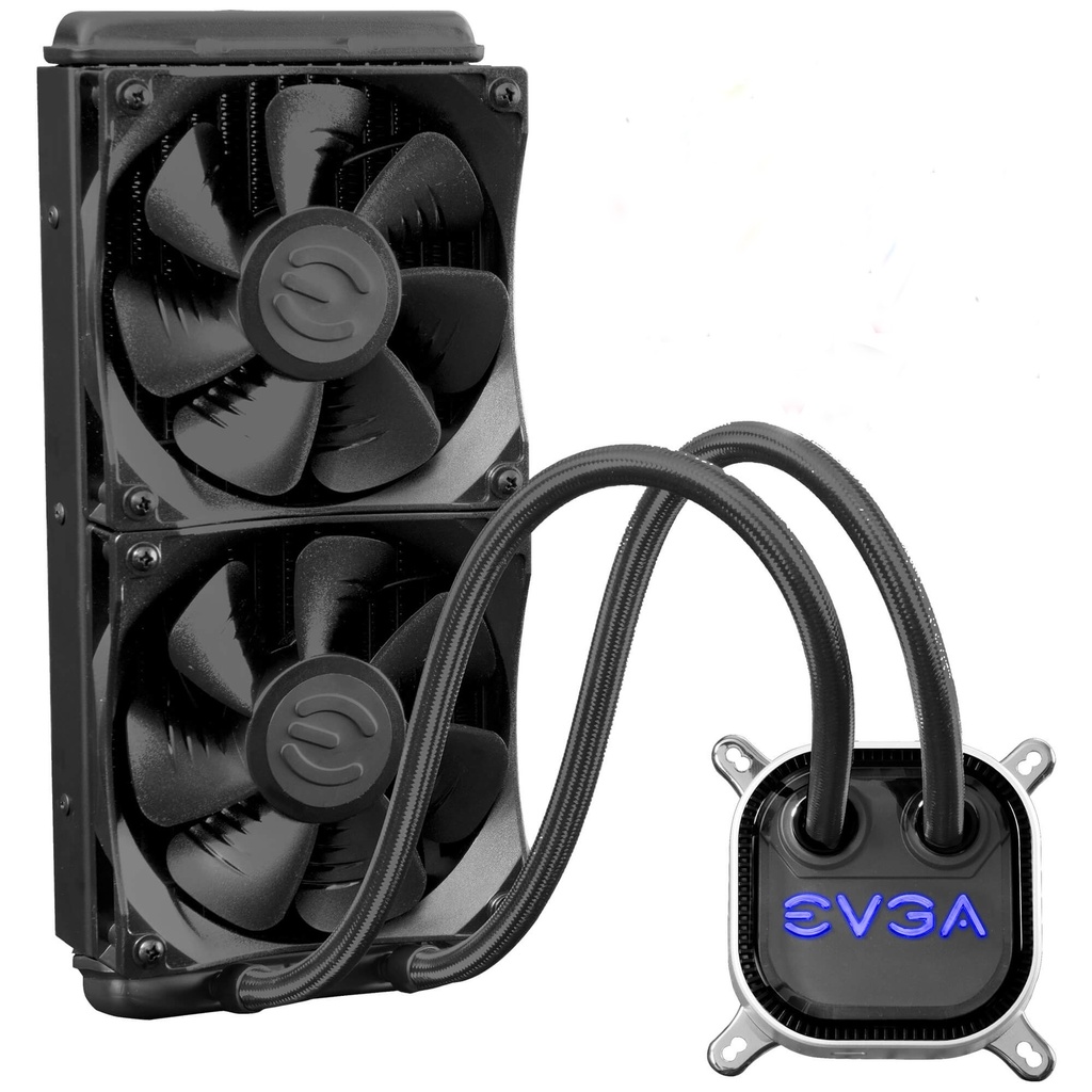 EVGA CLC240 Cooling System  - Led RGB / 2x120mm Fans / Socket LGA115X, 12XX, 20XX, AMD / Black  