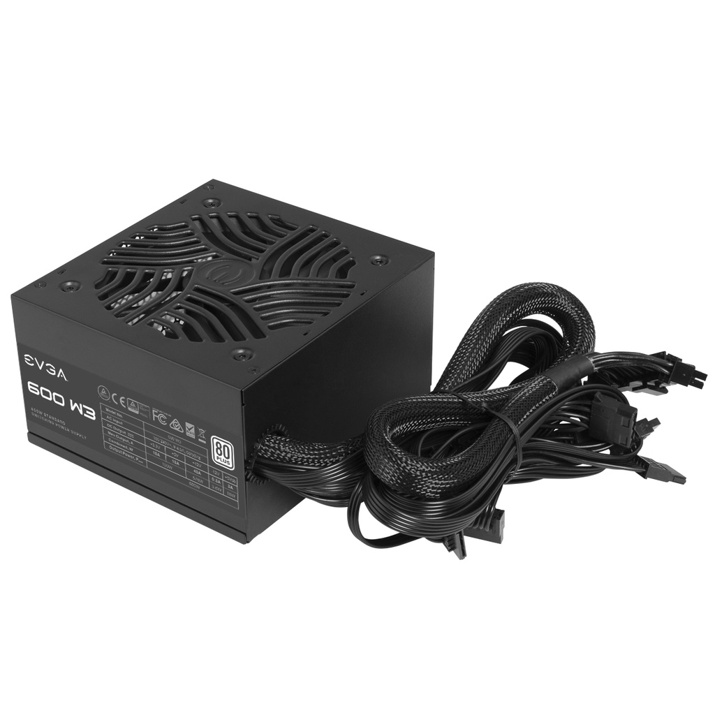 EVGA PSU 100-W1-0600-K1 - PSU Power Supply / 80+ White 600W / Black