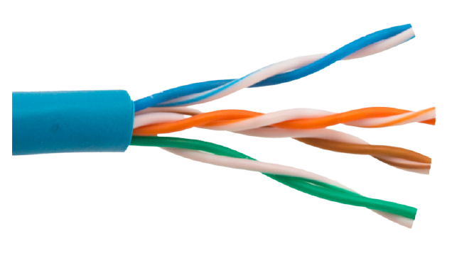 Cat5 CCA Cable de Red - vendido por Pies / Azul