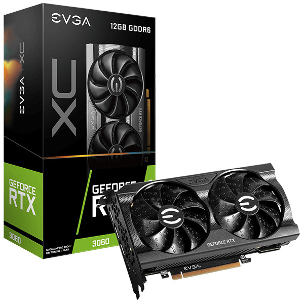 EVGA GPU GeForce RTX3060 XC Gaming - 12GB GDDR6 / HDMI / 3x DP / Dual Fan / PCIe 4.0 16x 