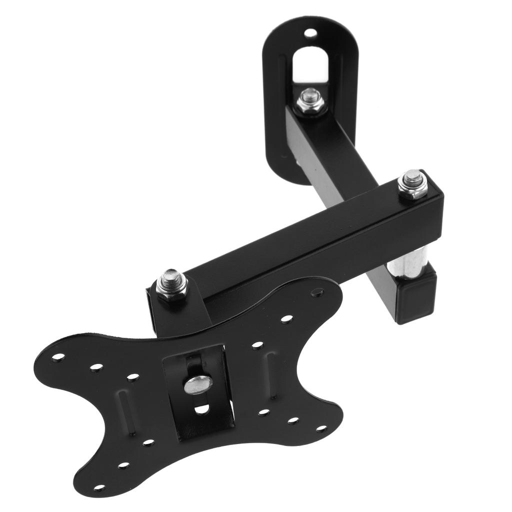 CP101 Generic LCD PDP Wallmount Bracket for LCD 14&quot;-24&quot; - VESA, up to 22Lbs, Tild 30° &amp; Pan 180°, Arm Length 30cm, Black