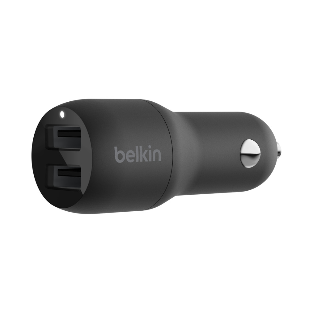 Belkin CCB001BTBK Boost Charge - Cargador de Auto / Doble USB-A / 24W / Negro