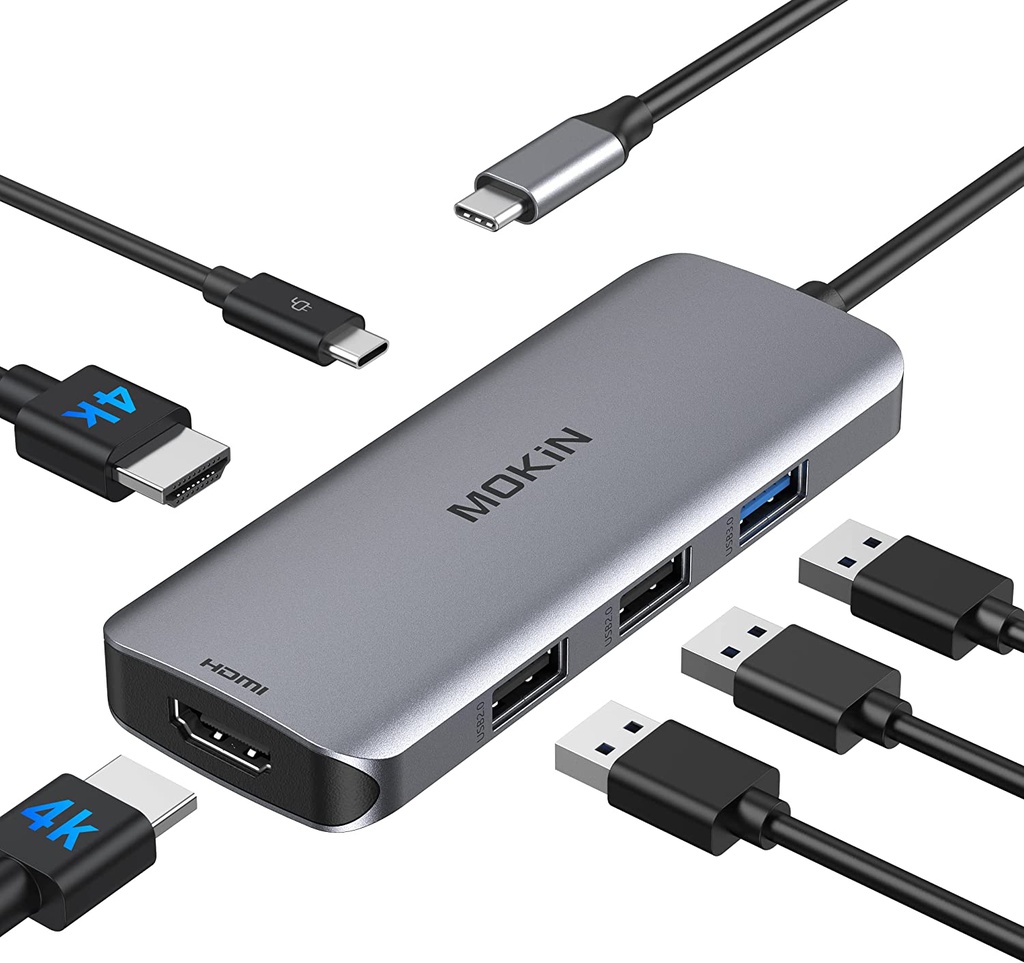 Mokin 12D43 Thunderbolt USB-C Docking Sattion - Dual HDMI, 3*USB-A, PD