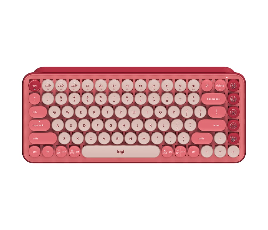 Logitech 920-010715 HEARTBREAKER POP Keys Keyboard / USB / English / Red - Pink